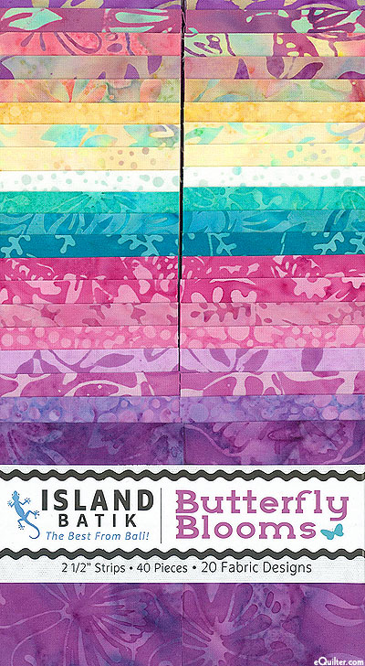 Island Batik - Butterfly Blooms - 2 1/2" Strips