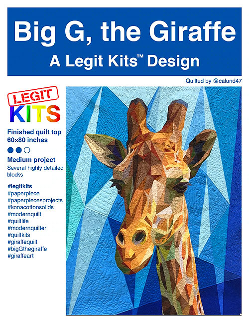 Big G, The Giraffe - Paper Piecing Pattern by Legit Kits