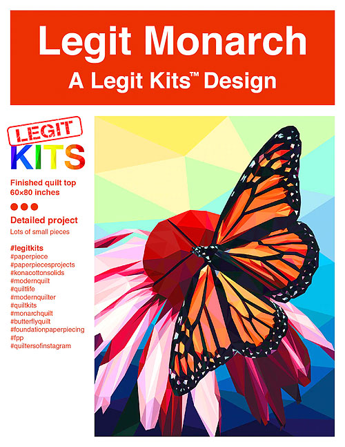 Legit Monarch - Paper Piecing Pattern by Legit Kits
