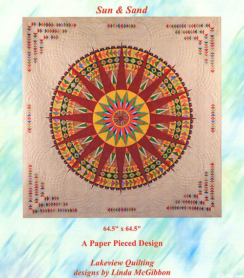 Sun & Sand - Paper Piecing Pattern by Linda McGibbon