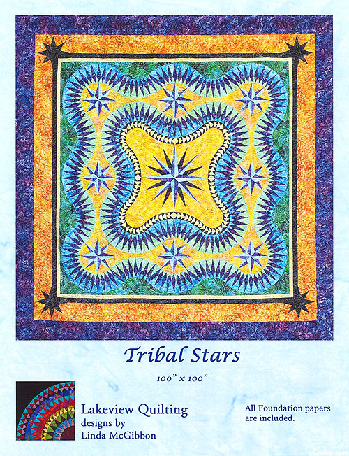Tribal Stars - Paper Piecing Pattern by Linda McGibbon