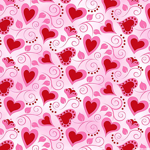 For Love - Hearts - Pastel Pink