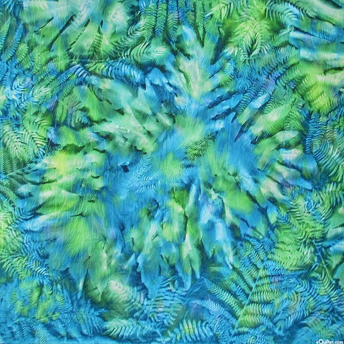 Leaf Sun Cloth - Monstera - Ocean Blue - 96" x 111" PANEL