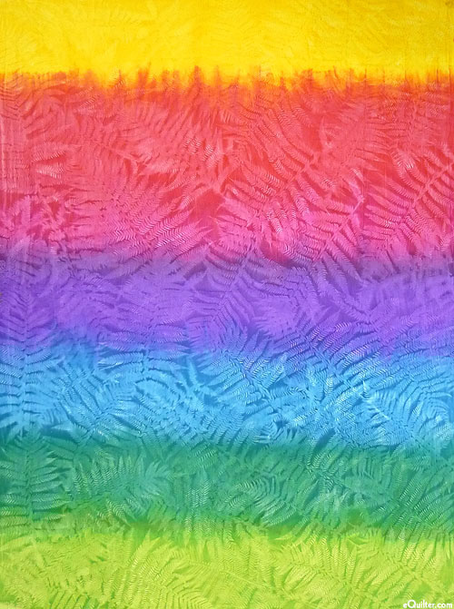 Rainbow Striped African Hand-Dye - Fern - 60" x 80" PANEL