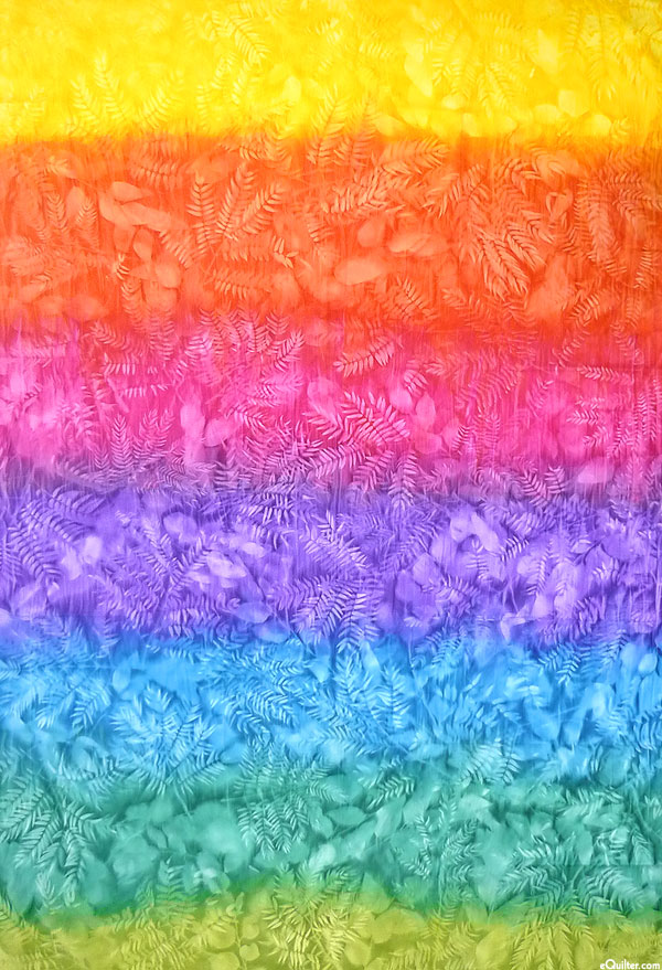 Rainbow Striped African Hand-Dye - Jungle - 60" x 80" PANEL
