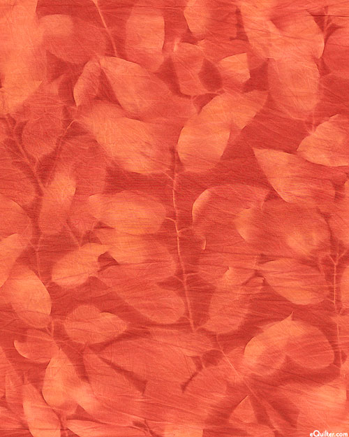 Leaf Impression Sun Cloth - Auburn - 58" WIDE