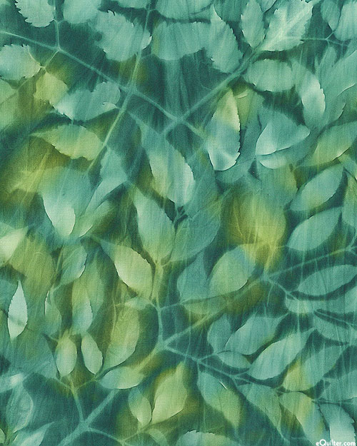 Leaf Impression Sun Cloth - Jungle Green - 58" WIDE