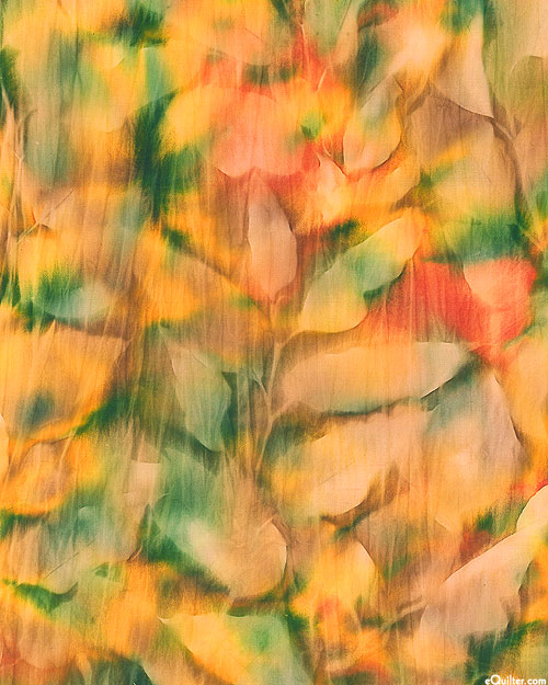 Leaf Impression Sun Cloth - Marigold - 58" Wide
