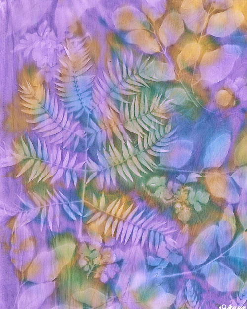 Leaf Impression Sun Cloth - Crocus Purple - 58" WIDE