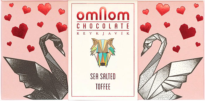 OmNom Iceland - White Toffee Chocolate + Sea Salt - 40%