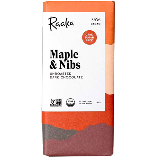 Raaka Maple & Nibs – Dominican & Congo 75% Cacao