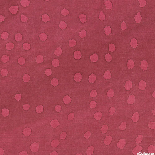 Dapple Dots - Mottled Drops Batik - Cinnamon Red