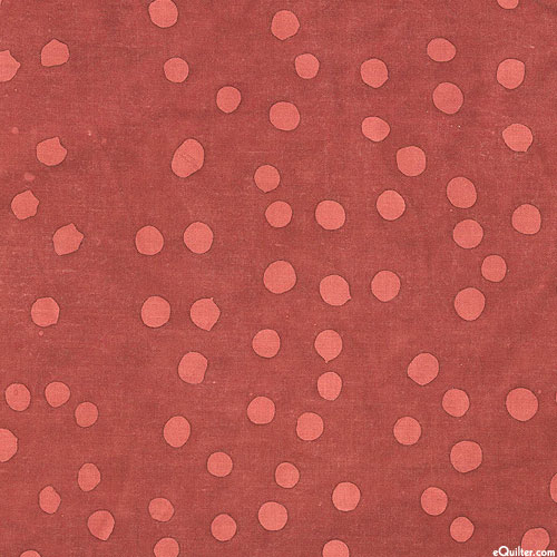 Dapple Dots - Mottled Drops Batik - Cinnabar Red