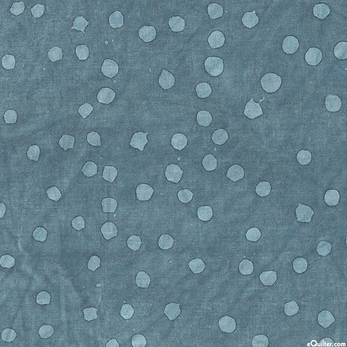 Dapple Dots - Mottled Drops Batik - Delft Blue