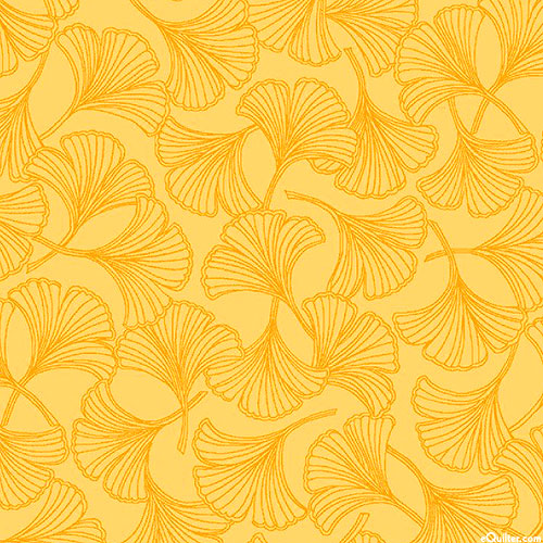 Triple Time Basics - Ginkgo Leaves - Mango Yellow