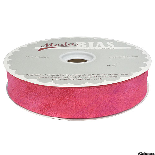 Quilter's Bias Binding - 2 1/2" Wide - Grunge - Paradise Pink