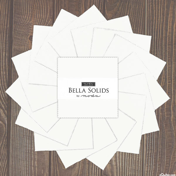 Bella Solids - Off White - 5" Charm Pack