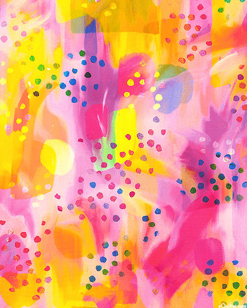 Gradients Auras - Abstract Collage - Pink - 108" QUILTBACKING