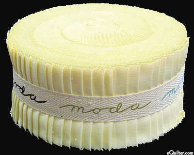 Bella Solids Jelly Roll - Buttercream Frosting - 2 1/2" Strips
