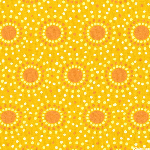 Enchanted Dreamscapes - Dot Work Suns - Marigold Yellow
