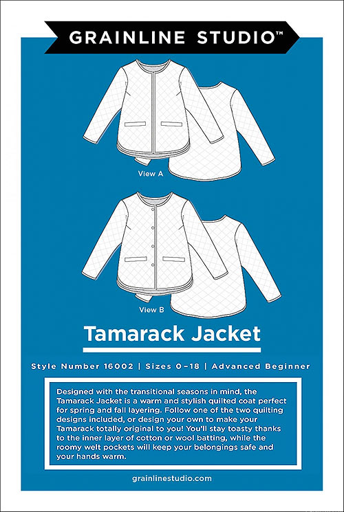 Tamarack Jacket - Pattern by Grainline Studio - Sizes 0-18