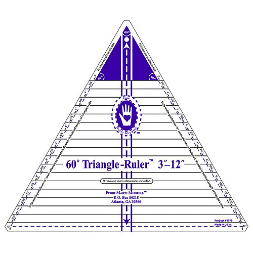 60 Degree Large Triangle Ruler - by Marti Michell