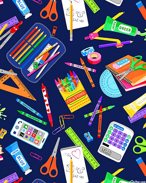 Back To School - Learning Supplies - Navy