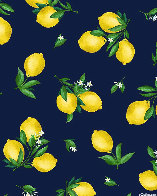 Lemon Fresh - Lots A Lemons - Dk Navy