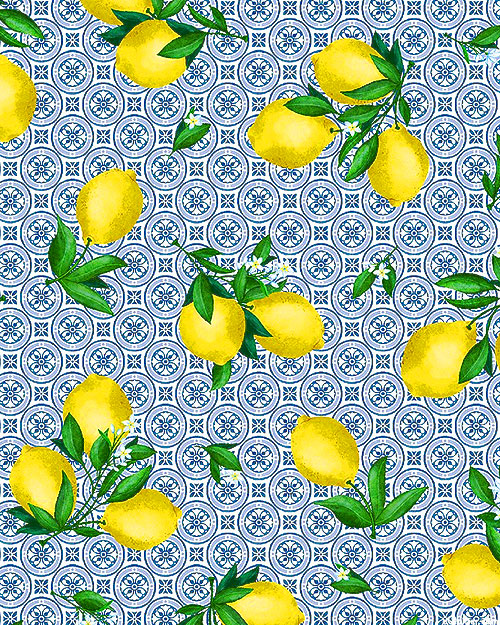 Lemon Fresh - Lemon Tiles - Milk White
