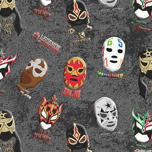Legends of Lucha Libre - Masked Up - Charcoal - DIGITAL