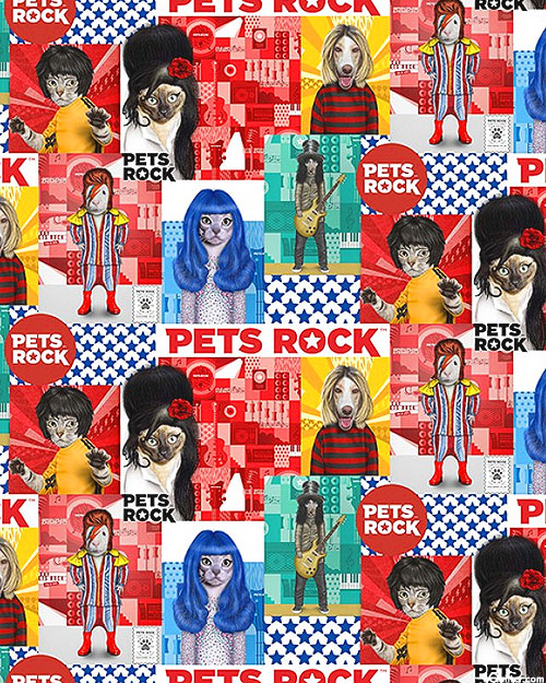 Pets Rock - Pet Covers - Rainbow Multi - DIGITAL PRINT