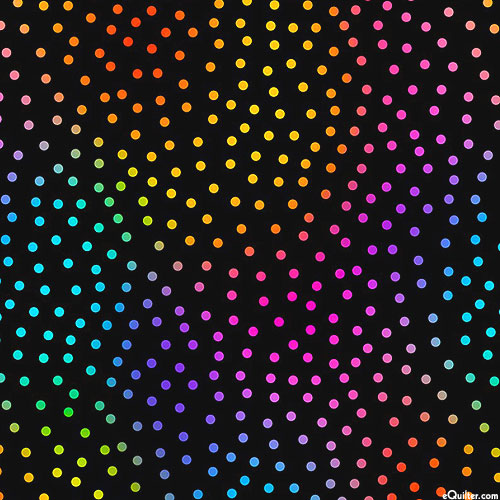 Kaleidoscope - Party Dots - Black/Rainbow - DIGITAL