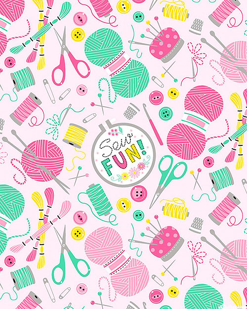 Sew Fun - Sew Fun Allover - Powder Pink