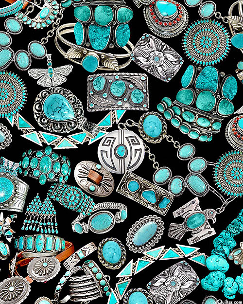 Southwest - Turquoise Jewelry Box - Black - DIGITAL