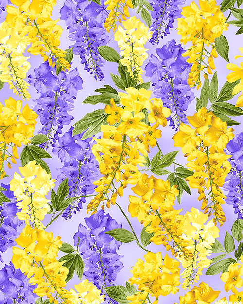 Wisteria Lane - Floral Toss - Lilac Purple - DIGITAL
