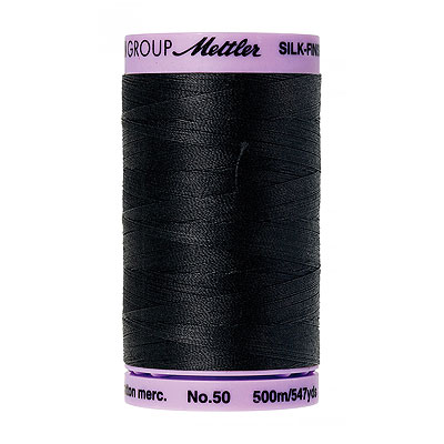 Basic - Mettler Silk Finish Cotton Thread - 547 yd - Black