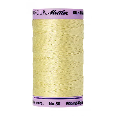 Yellow - Mettler Silk Finish Cotton Thread - 547 yd - Butter