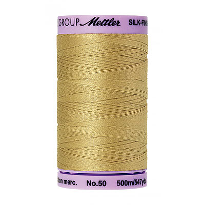 Yellow - Mettler Silk Finish Cotton Thread - 547 yd - Sand