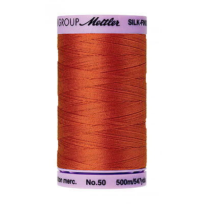 Red - Mettler Silk Finish Cotton Thread - 547 yd - Brick