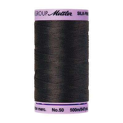 Gray - Mettler Silk Finish Cotton Thread - 547 yd - Charcoal