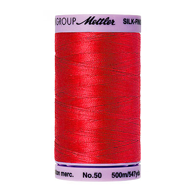 Red - Mettler Silk Finish Cotton Thread - 547 yd - HIbiscus