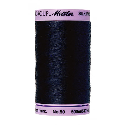 Blue - Mettler Silk Finish Cotton Thread - 547 yd - Mid Blue