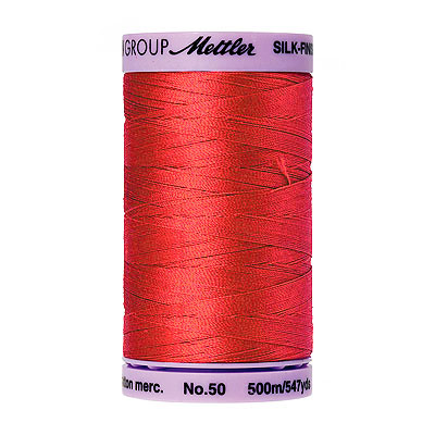 Red - Mettler Silk Finish Cotton Thread - 547 yd - Wildfire