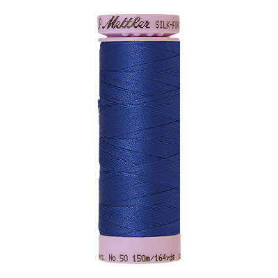 Blue - Mettler Silk Finish Cotton Thread - 164 yd - Lapis Blue