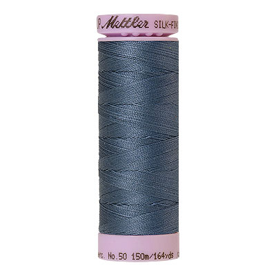 Blue - Mettler Silk Finish Cotton Thread - 164 yd - Stormy Sky