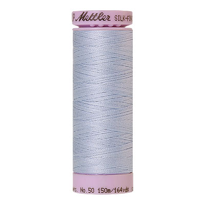 Blue - Mettler Silk Finish Cotton Thread - 164 yd - Ice Cap
