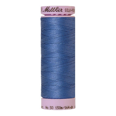 Blue - Mettler Silk Finish Cotton Thread - 164 yd - Tufts Blue