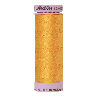 Yellow - Mettler Silk Finish Cotton Thread - 164 yd - Goldenrod