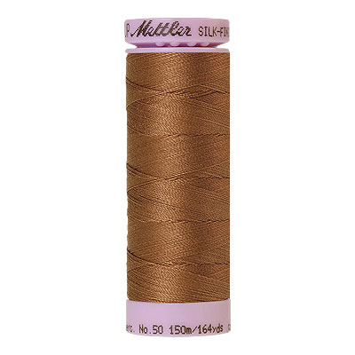 Brown - Mettler Silk Finish Cotton Thread - 164 yd - Maple Sugar