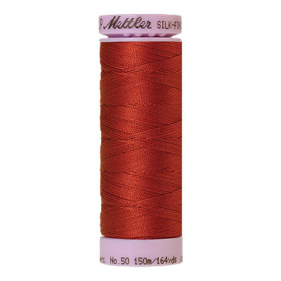 Red - Mettler Silk Finish Cotton Thread - 164 yd - Brick Rust